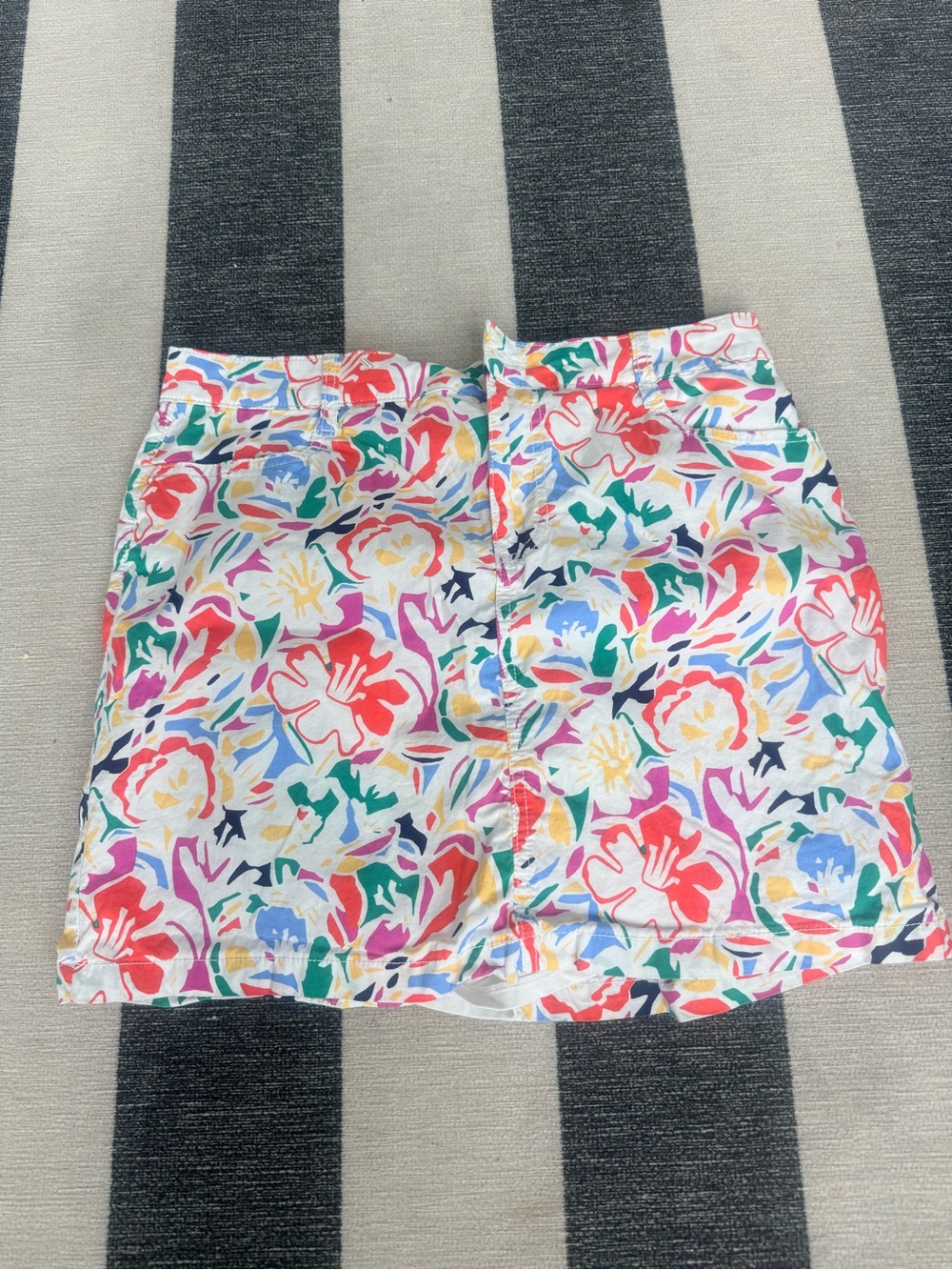 Floral Multi-Color Cotton Mini Skort